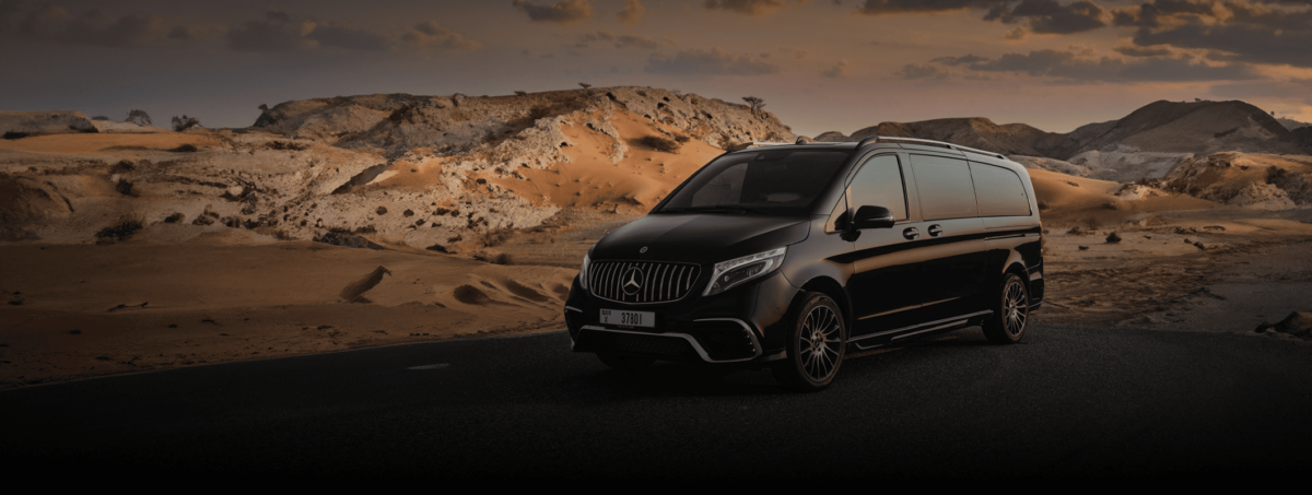 A hero image showcasing Moniic’s Luxury XL service, likely offering larger, high-end vehicles for luxury group transport.