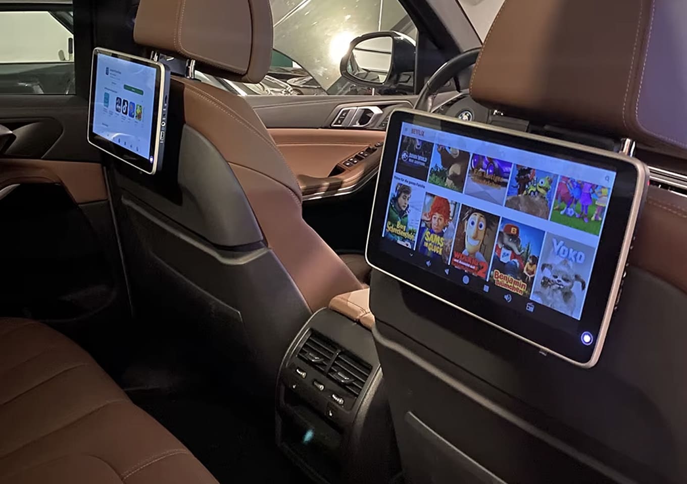 BMW 5 Series side profile – luxury sedan in Moniic’s urban class