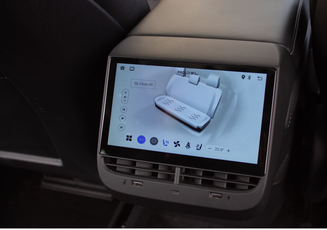 Tesla Model 3 front view – sleek, all-electric business class sedan