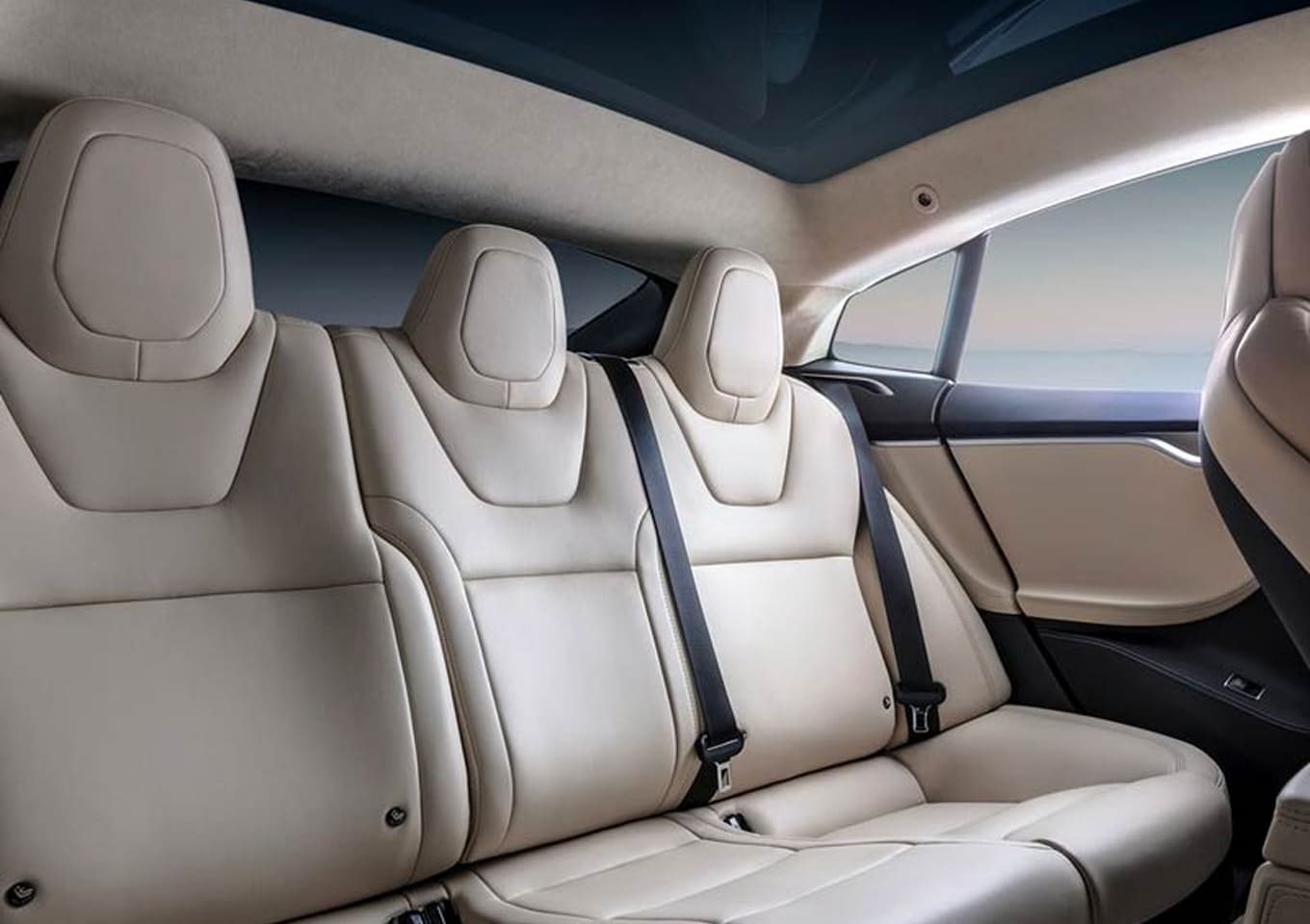 Tesla Model S rear angle – minimalist electric sedan with premium finish